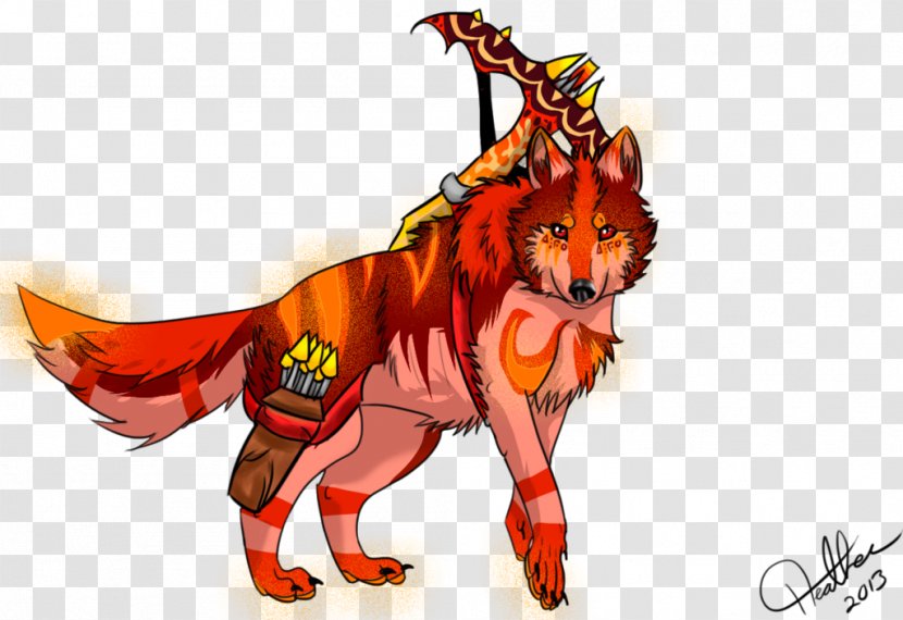 Red Fox Dragon Cartoon Tail - Mammal - Fire And Ice Fantasy Love Transparent PNG