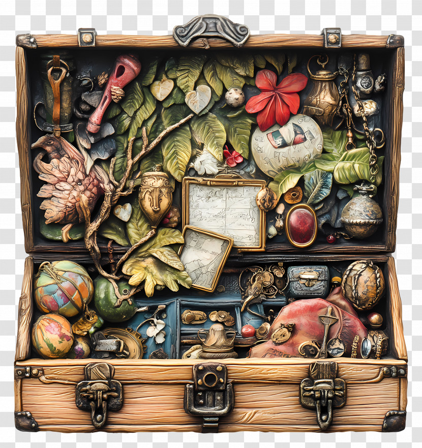 Hidden Treasures - Antique Treasure Chest Transparent PNG