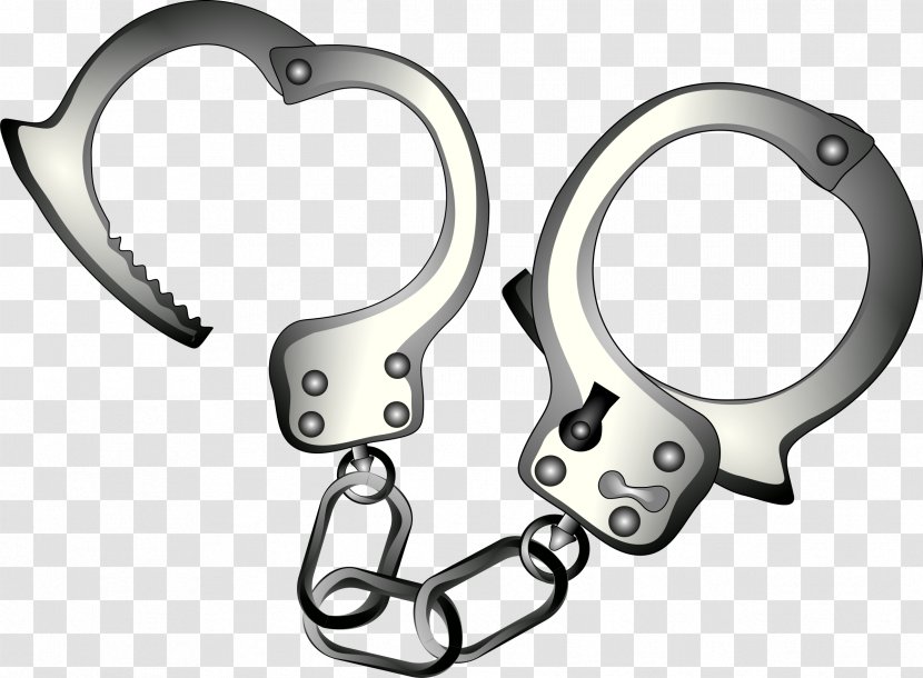 Handcuffs Police Clip Art - Silhouette - Heart Cuffs Cliparts Transparent PNG