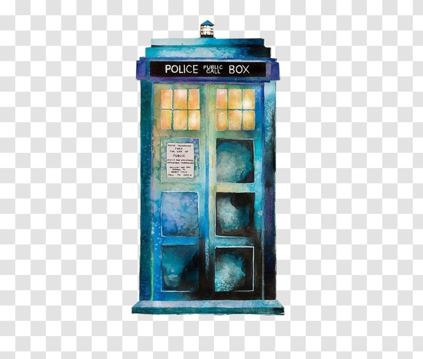 Doctor TARDIS Rose Tyler Watercolor Painting Drawing - Who Season 2 Transparent PNG