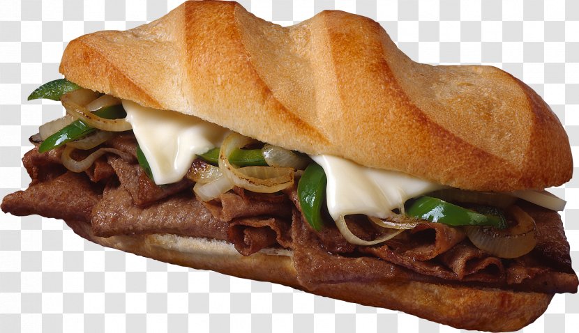 Cheesesteak Philadelphia Steak Sandwich Omelette - Cheese - Hamburger, Burger Image Transparent PNG