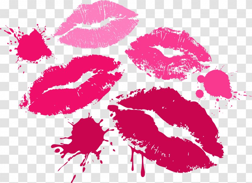 Lipstick Cosmetics - Text - Vector Lips Transparent PNG