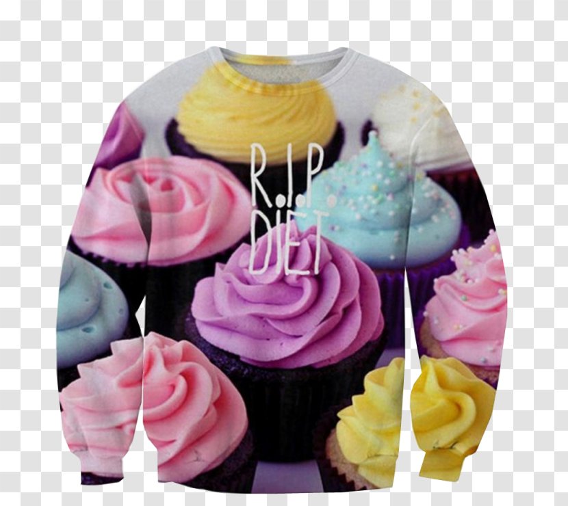 Cupcake Frosting & Icing Sweater T-shirt Food - Bluza Transparent PNG