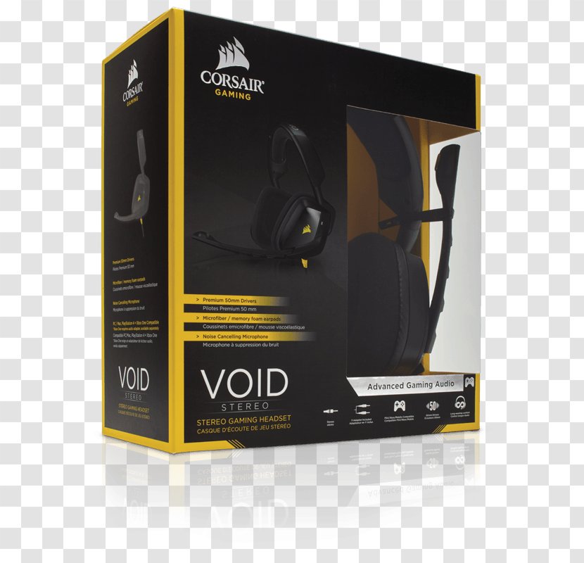 Corsair VOID PRO RGB Headset 7.1 Surround Sound Headphones Components - Wireless - Best Pc Gaming Wired Transparent PNG