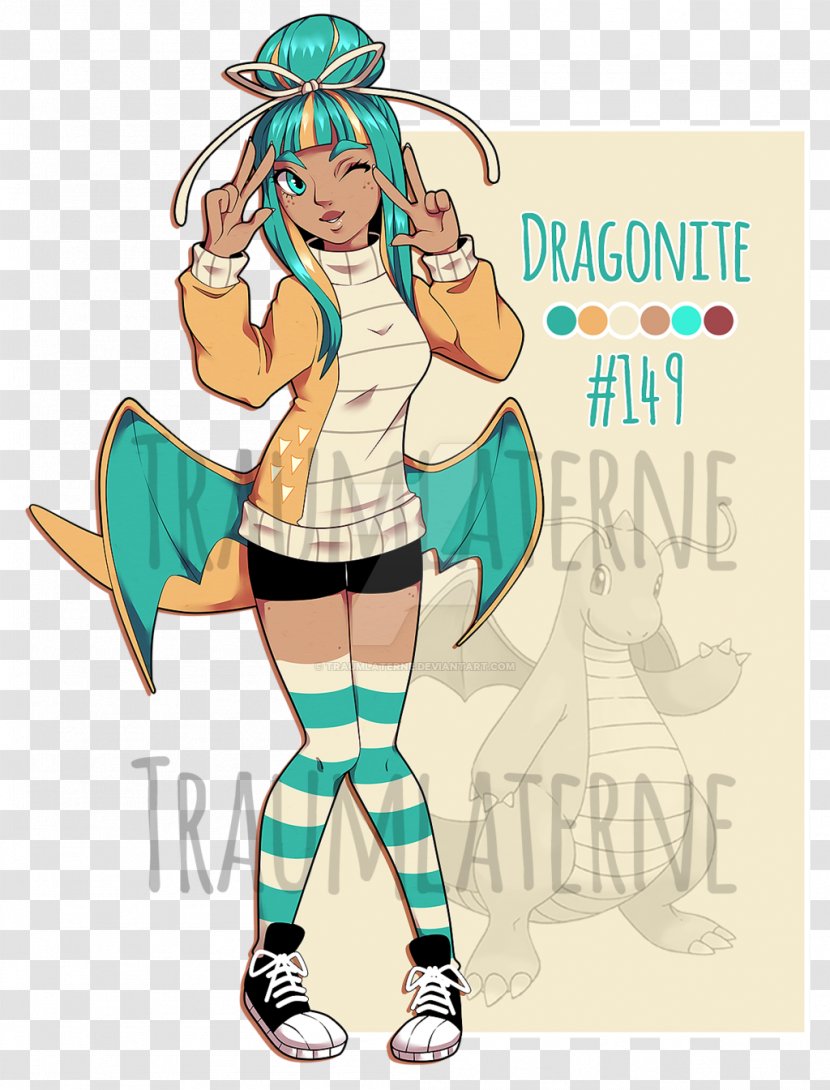 Moe Anthropomorphism Dragonite Dragonair DeviantArt - Fictional Character - Drawing Transparent PNG