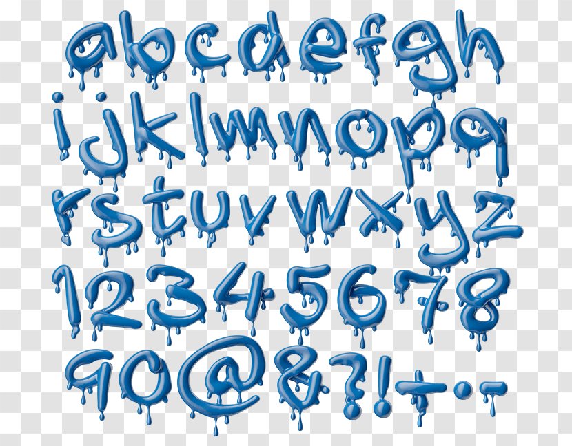 Script Typeface Letter Handwriting Font - Number - Melting Transparent PNG
