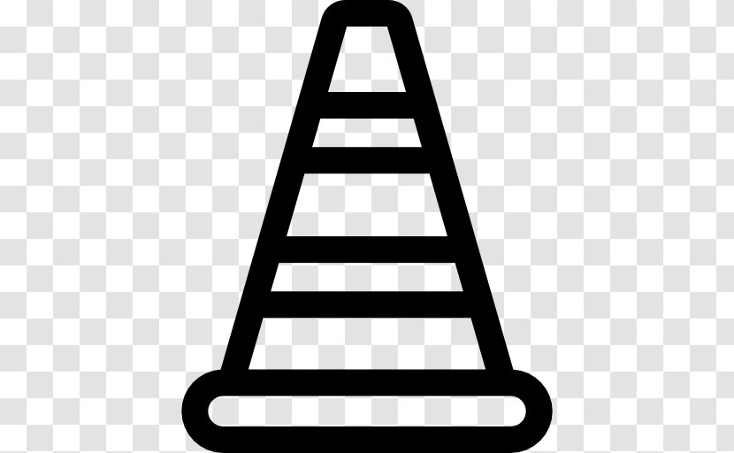 Construction Cone - Black And White Transparent PNG