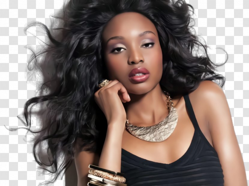 Hair Hairstyle Black Music Artist Eyebrow - Human Lip Transparent PNG