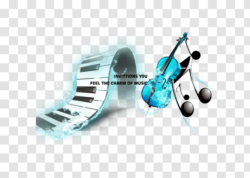 Musical Note Keyboard - Watercolor - Violin Transparent PNG