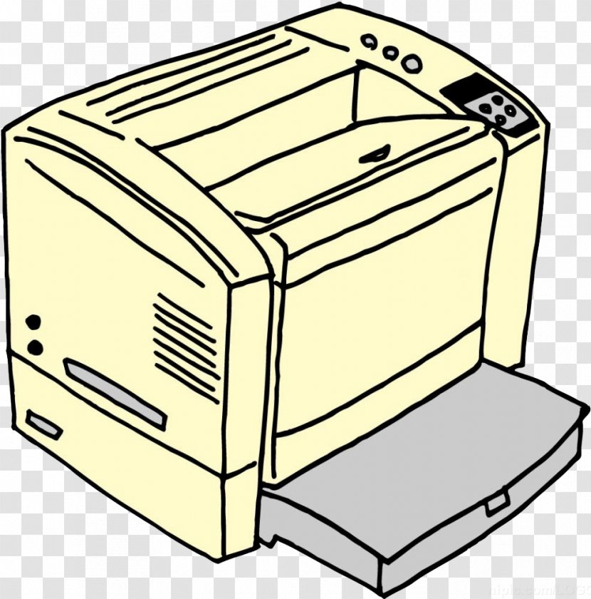 Printer Stroke - Computer - Yellow Transparent PNG