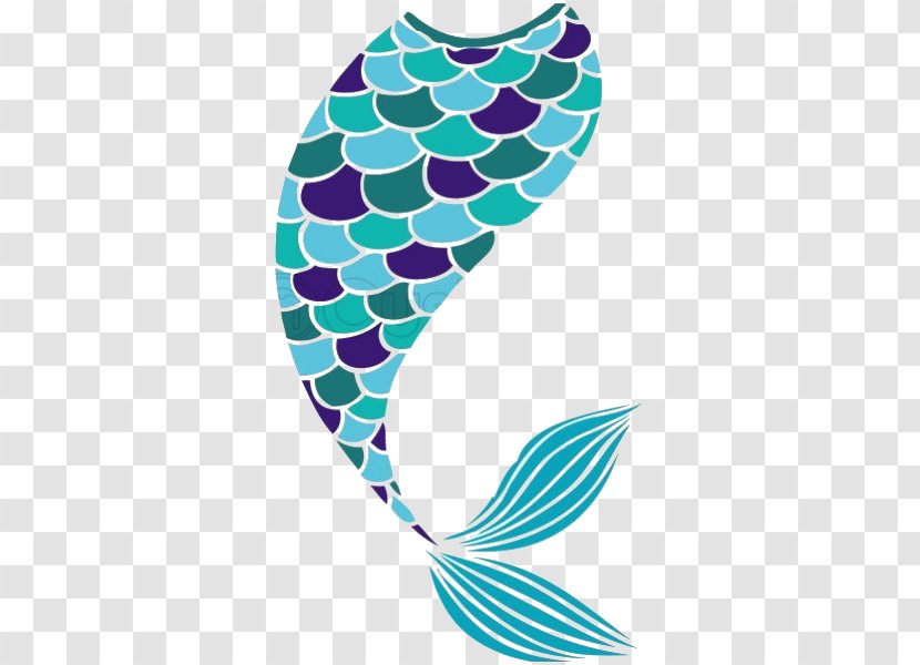 Mermaid Cartoon - Electric Blue Feather Transparent PNG