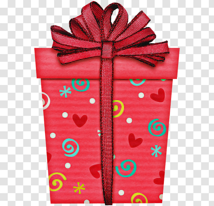 Red Pink Gift Wrapping Present Transparent PNG