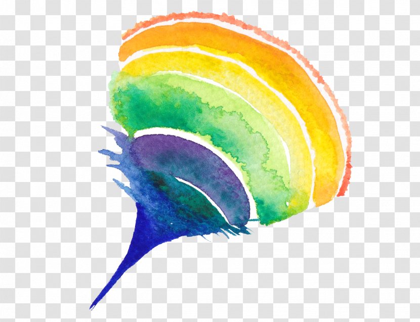 Creative Watercolor Circle Painting - Rainbow Transparent PNG