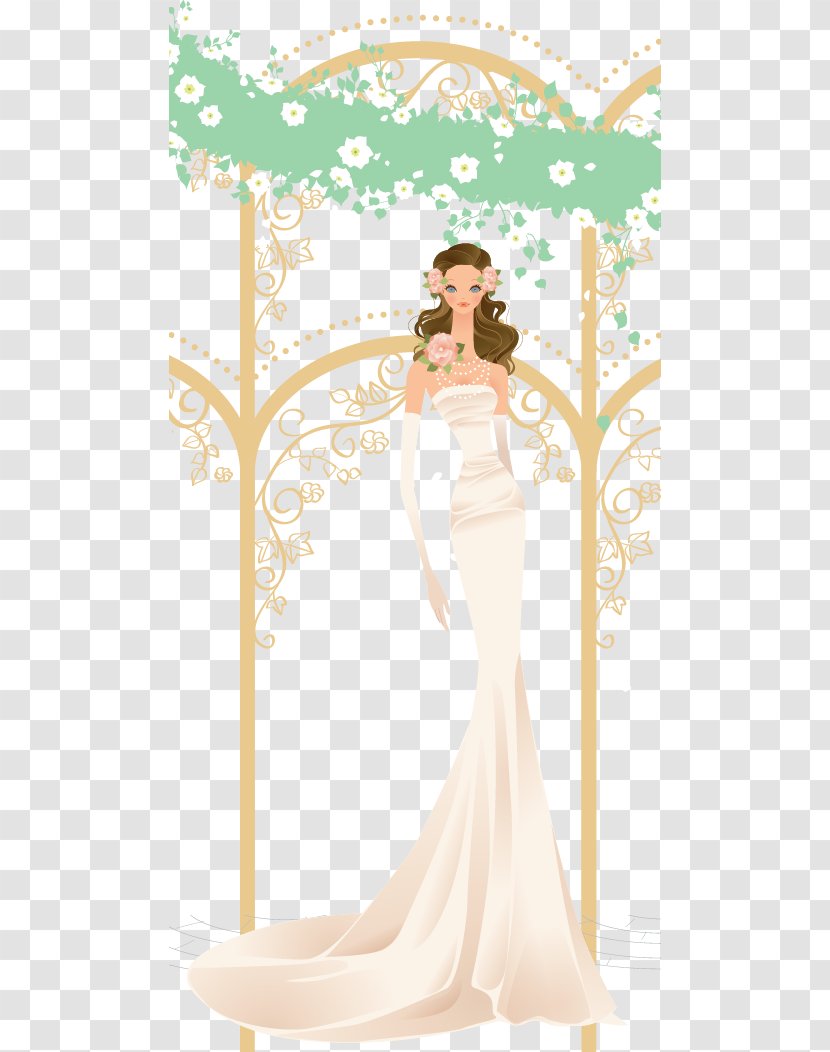 Bride Contemporary Western Wedding Dress - Tree - Elegant Vector Material Transparent PNG