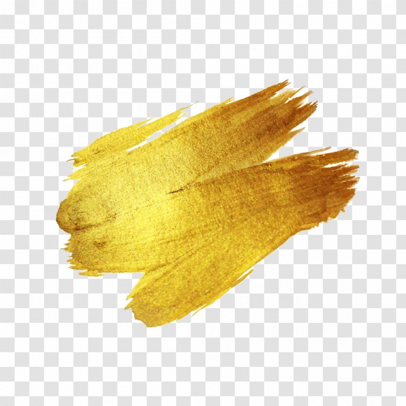 Painting Brush Texture - Watercolor - Feather Yellow Transparent PNG