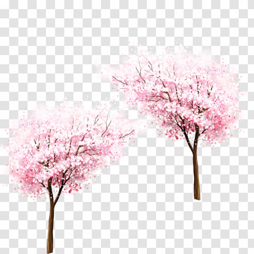 Cherry Blossom Laptop MacBook Air Spring - Flower - String Of Light Elements Transparent PNG