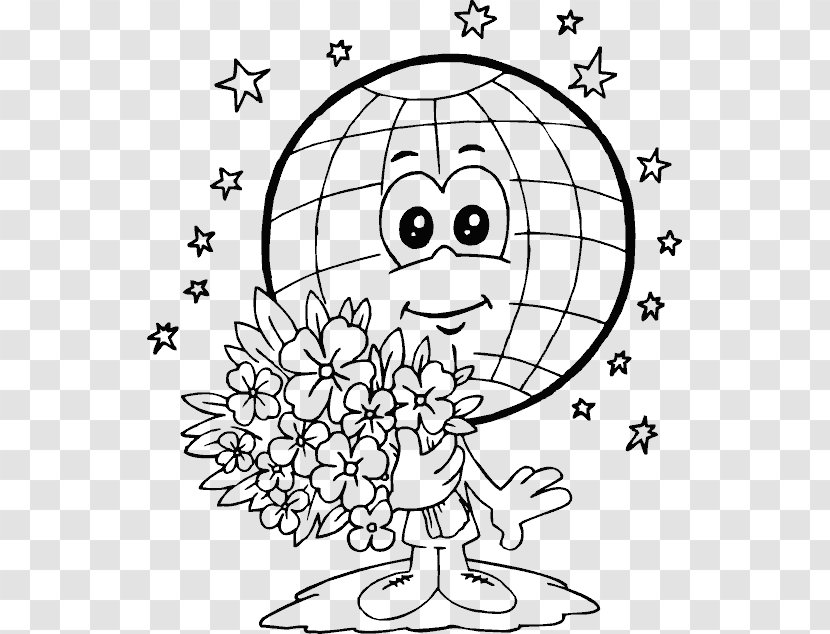 Earth Day Child Drawing Coloring Book - Heart - Bouquet Transparent PNG