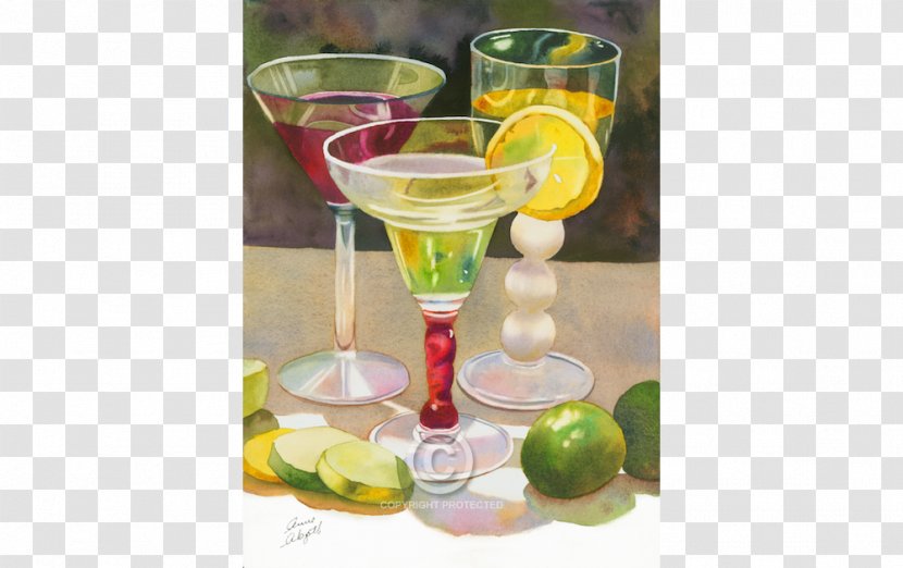 Cocktail Garnish Wine Glass Martini Margarita - Champagne Stemware Transparent PNG