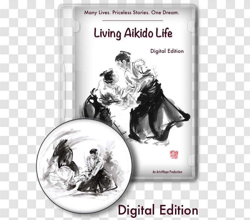 Living Aikido Dojo Martial Arts DVD - Black And White Transparent PNG