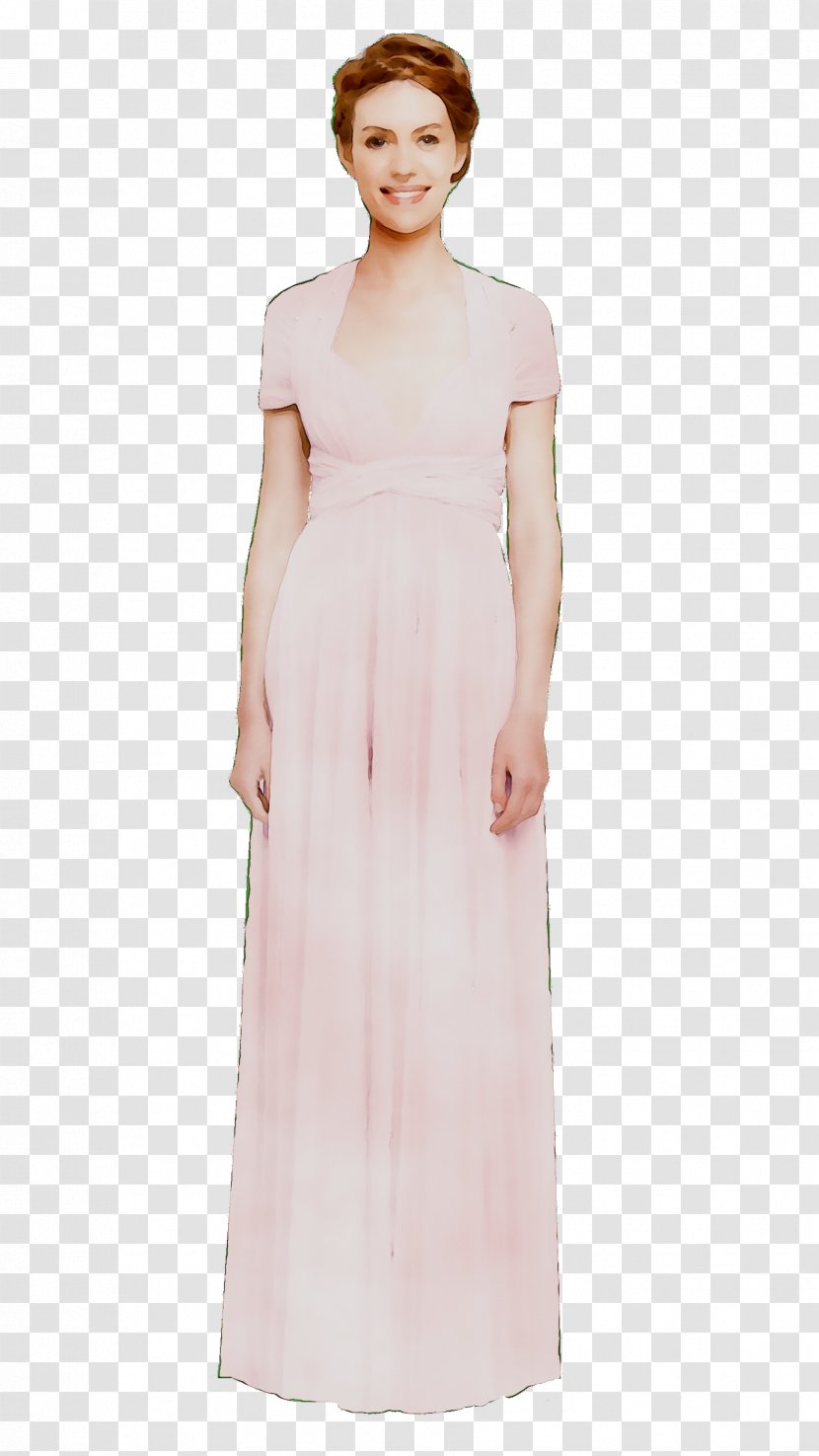 Wedding Dress Cocktail Shoulder Satin - Pink M Transparent PNG