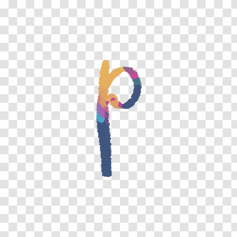 Letter P Yellow Font - Pink - Blue And Watercolor Letters Transparent PNG