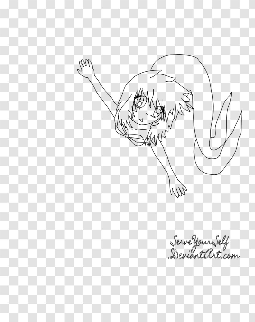 Line Art Drawing Sketch - Heart - Jellyfish Transparent PNG