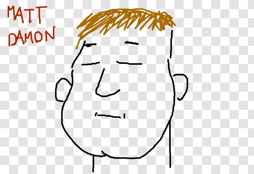 Thumb Cheek Facial Hair Forehead Mouth - Cartoon - Matt Damon Transparent PNG