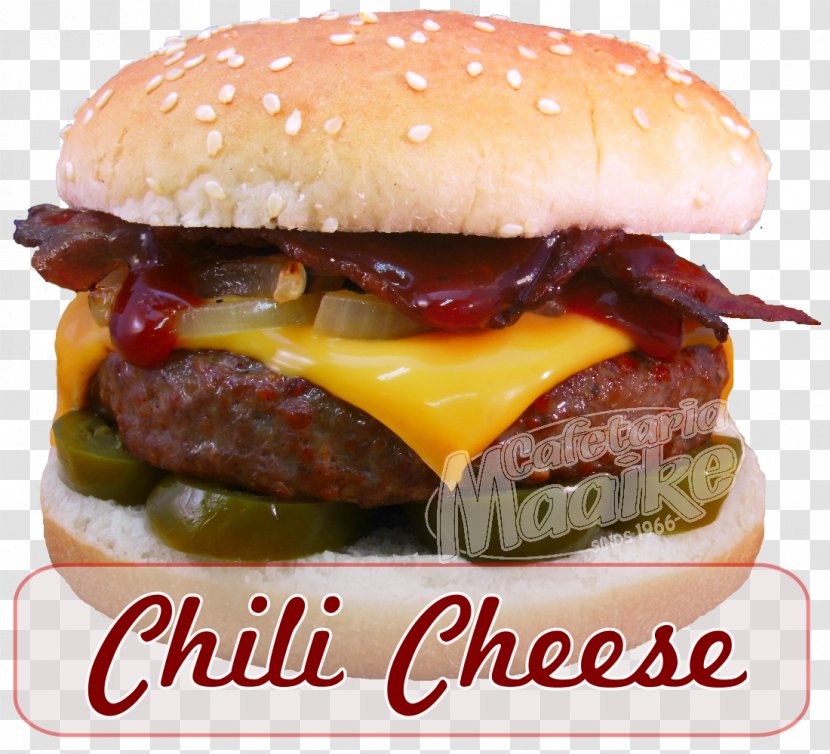 Cheeseburger Fast Food Hamburger Veggie Burger Breakfast Sandwich - Chilly Transparent PNG