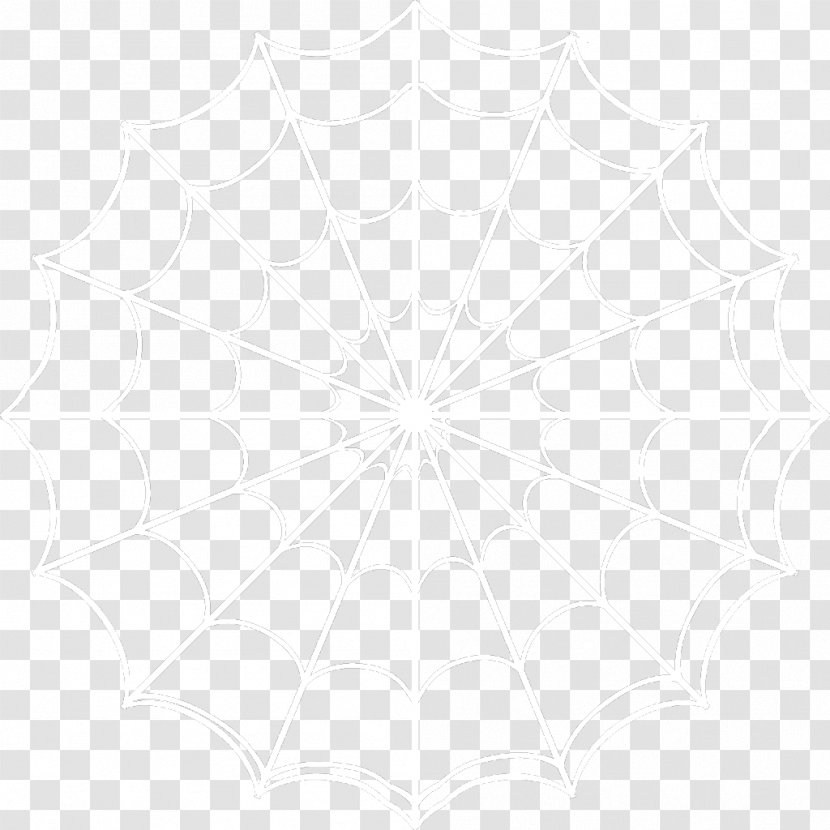 White Symmetry Black Pattern - Area - Spider Web Transparent PNG