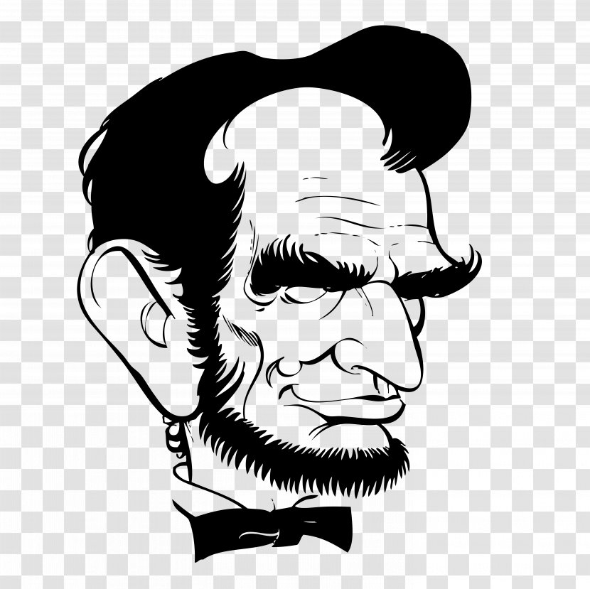 Caricature Drawing Line Art - Face - Lincoln Transparent PNG