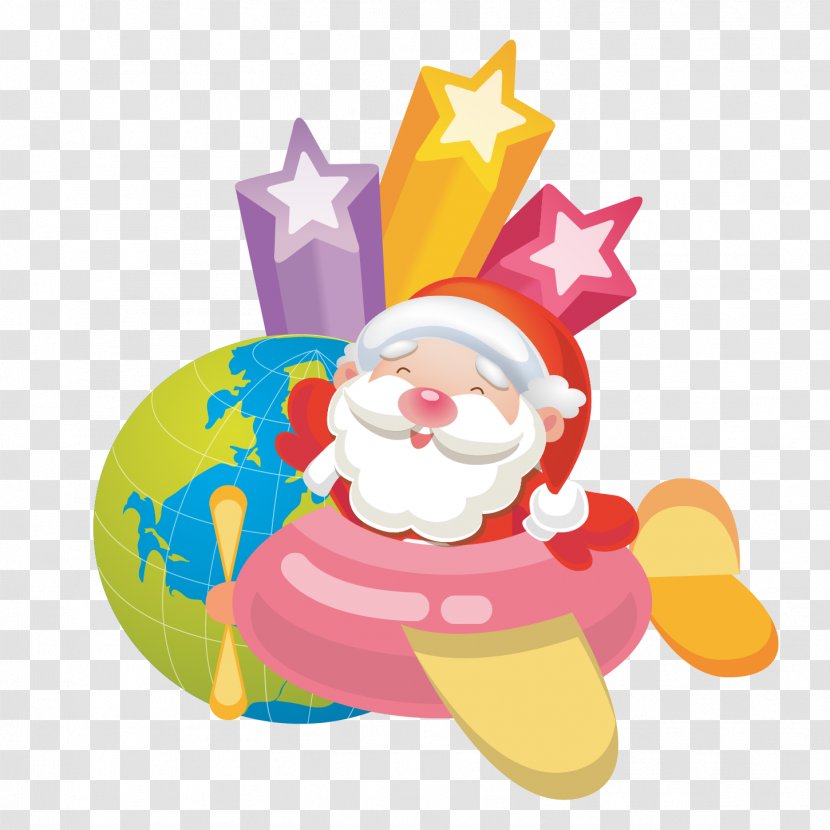 Santa Claus Ded Moroz Clip Art Christmas Day - Fictional Character - Cute Fly Transparent PNG