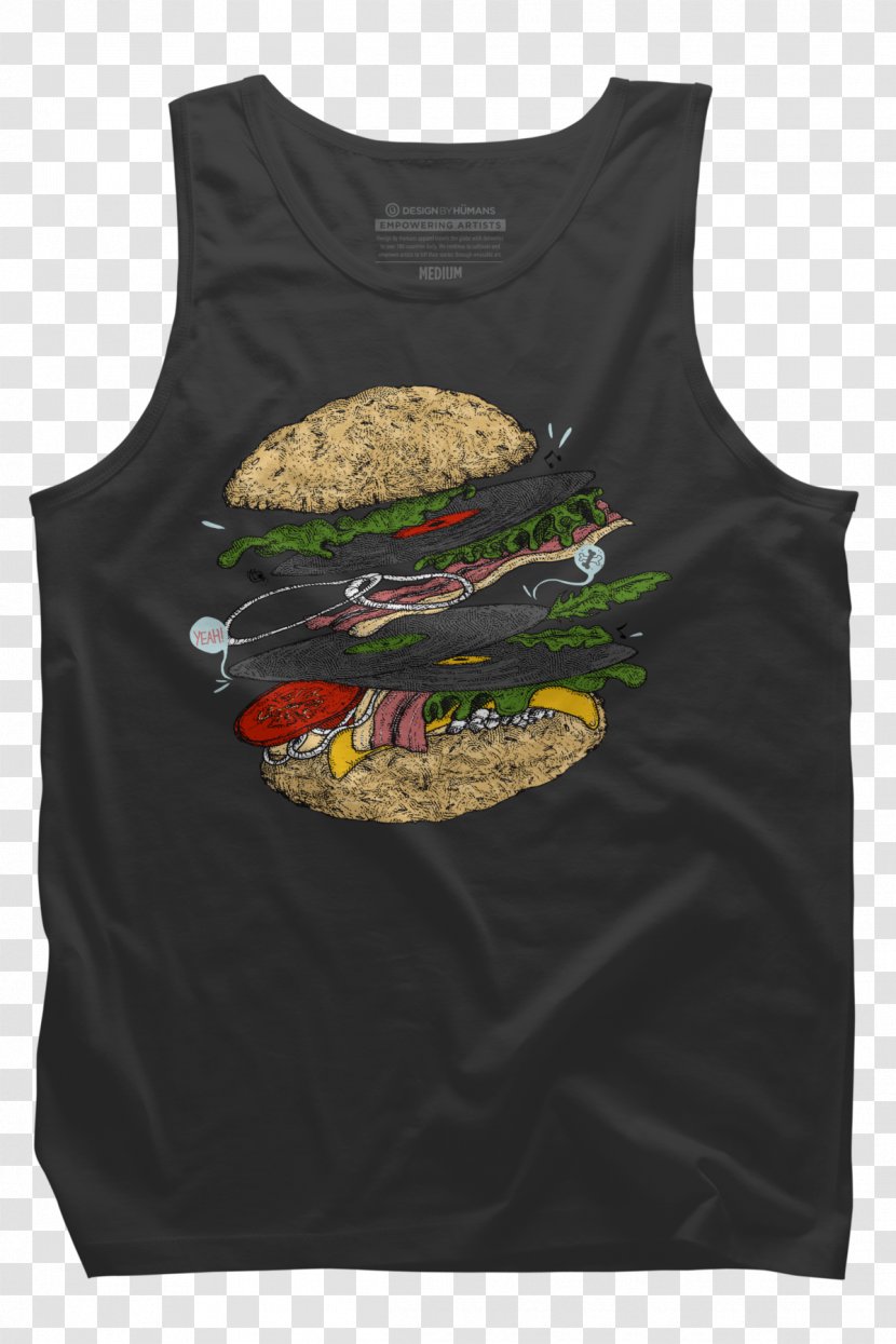 T-shirt Samsung Galaxy S5 Sleeveless Shirt Hamburger Canvas Print - Art - Tank Top Transparent PNG