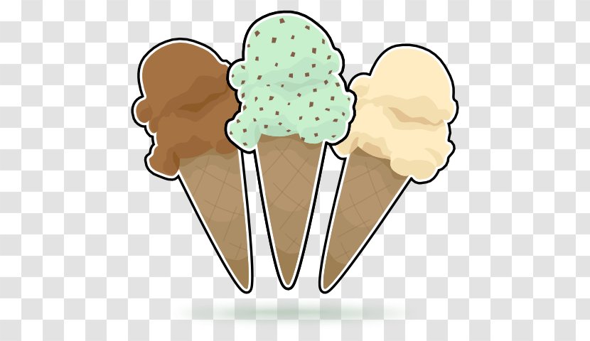Ice Cream Cones Chocolate - Food Scoops - Cone Vector Transparent PNG
