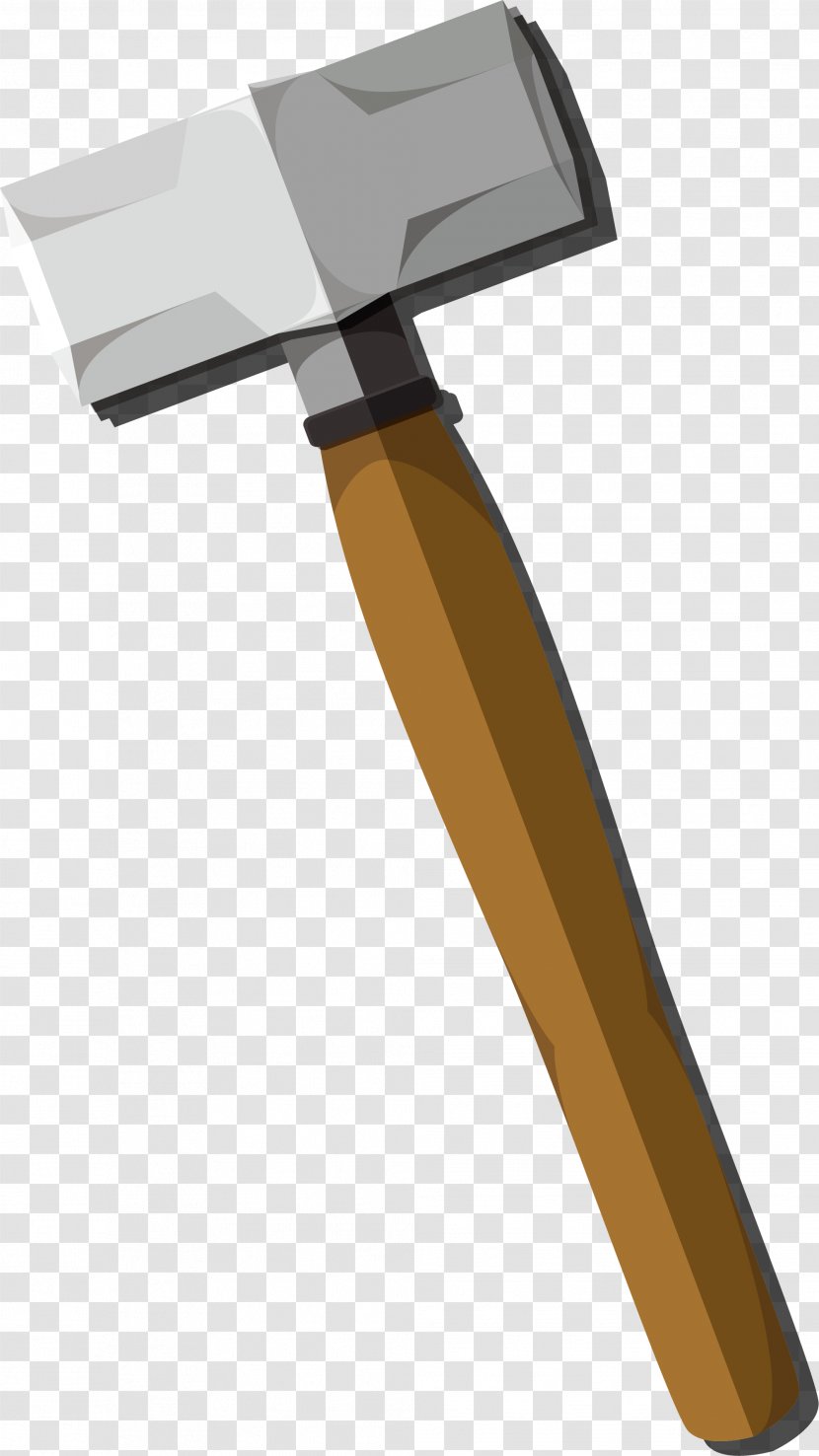 Hammer Pickaxe - Hand Painted Grey Handle Transparent PNG