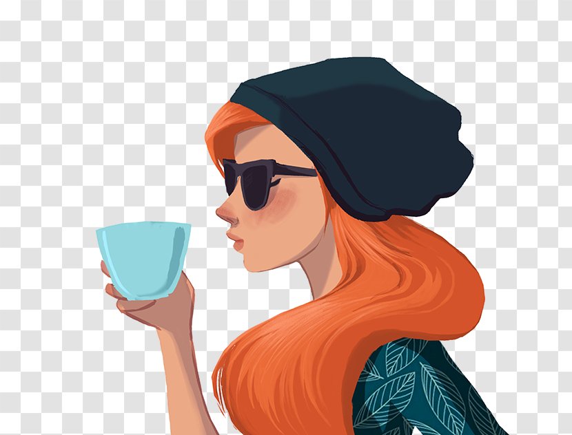 Orange - Sunglasses - Drinking Headgear Transparent PNG