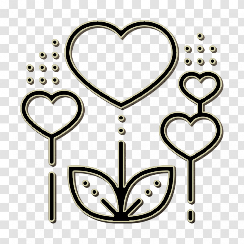 Love Icon Heart Icon Flower Icon Transparent PNG