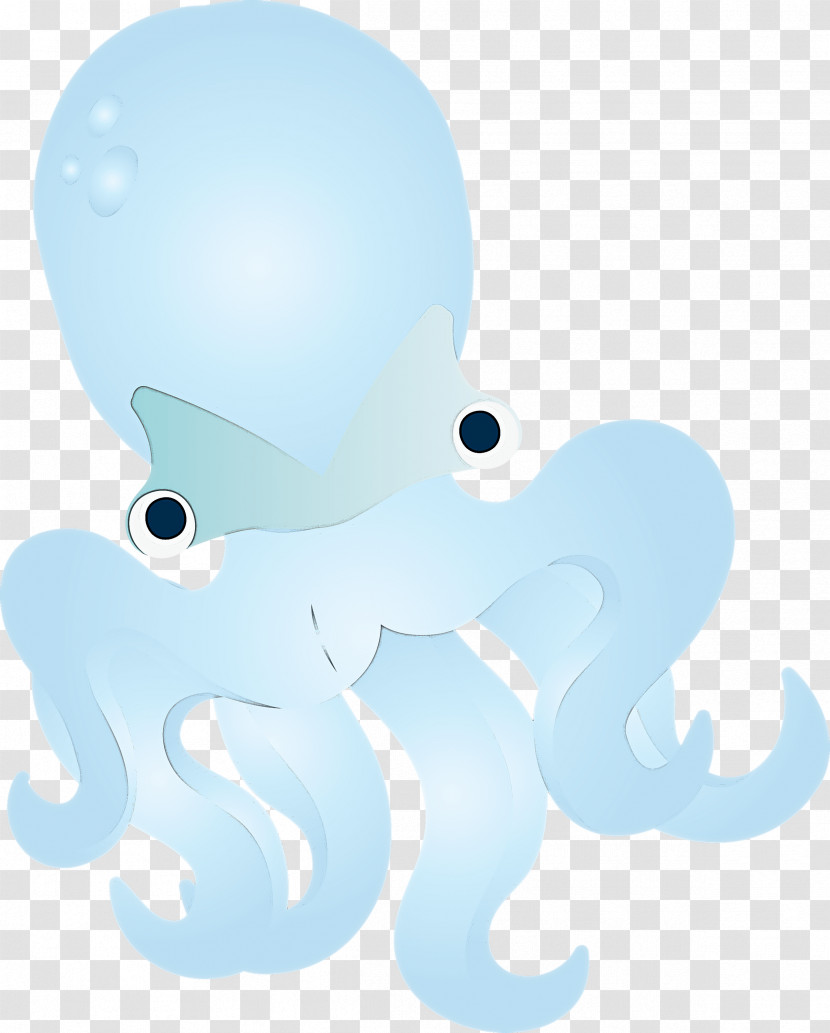 Octopus Blue Aqua Turquoise Giant Pacific Octopus Transparent PNG
