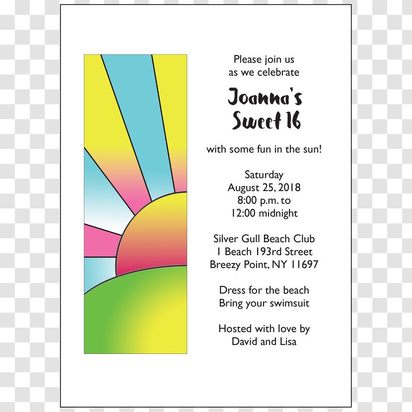 Sweet Sixteen Ceremony Ira's Peripheral Visions Sorting Algorithm Ritual - Yellow - Invitation Transparent PNG