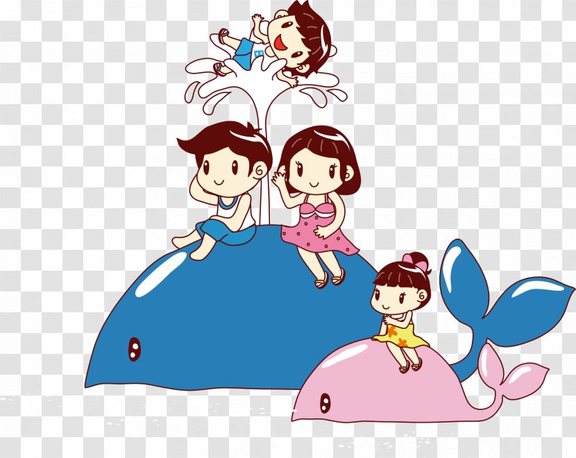 Cartoon Whale Clip Art - On Children Transparent PNG