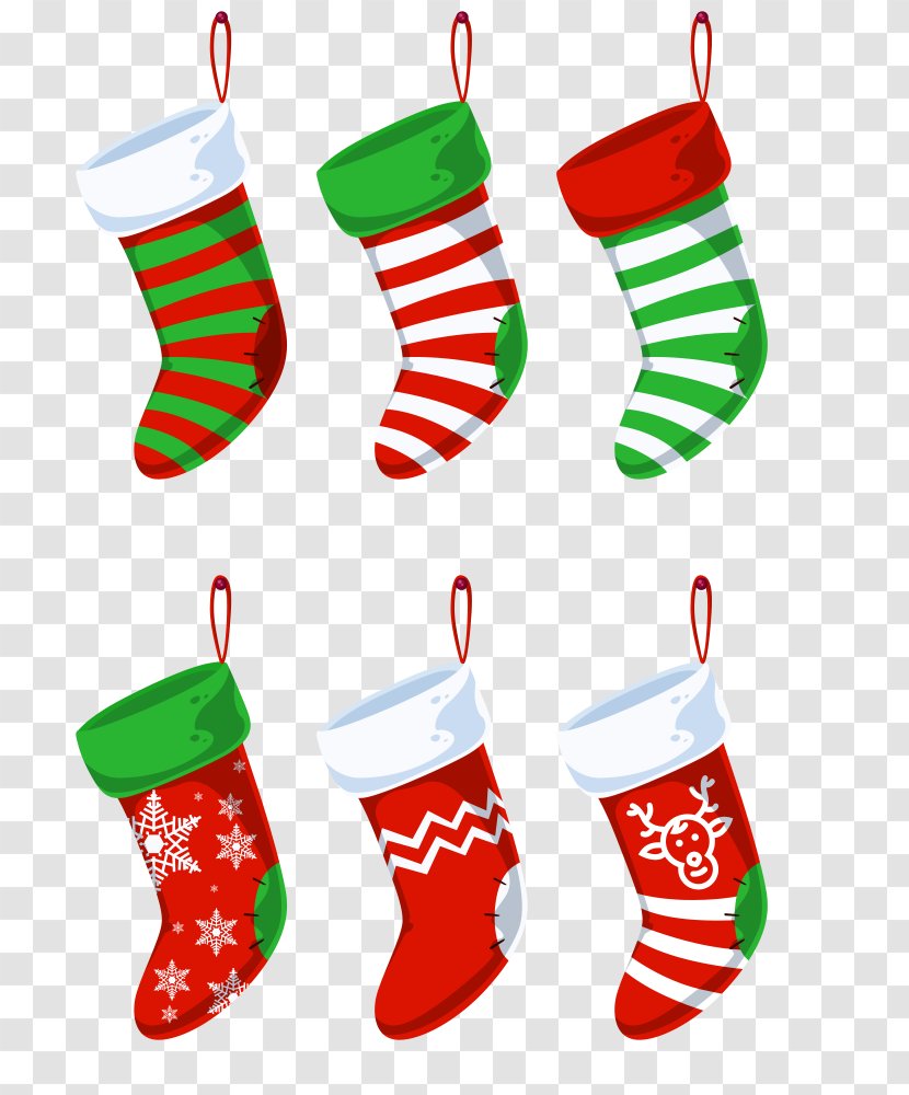 Colored Christmas Stockings - Shoe Transparent PNG
