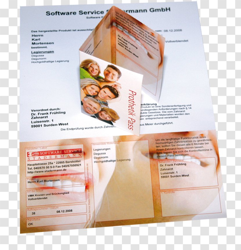 Dental Laboratory Technician Text Brochure - Solution - Made In Germany Transparent PNG