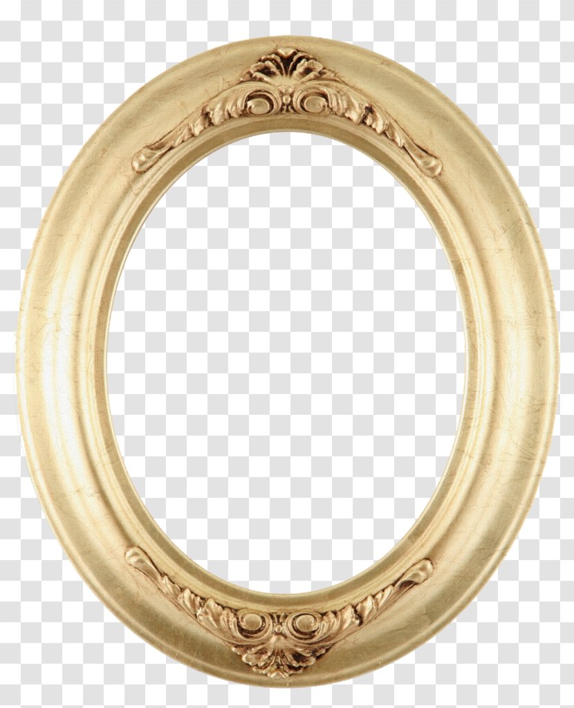 Picture Frames Mirror Oval Gold - Body Jewelry Transparent PNG