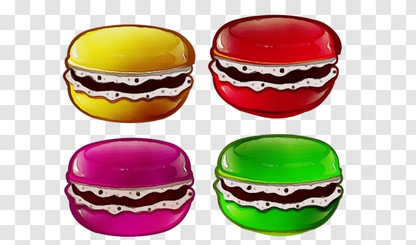 Macaron Magenta Design - Finger Food Hamburger Transparent PNG