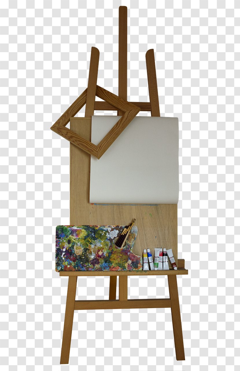 Wooden Easel Art Image Photograph - Painting - Shelving Transparent PNG