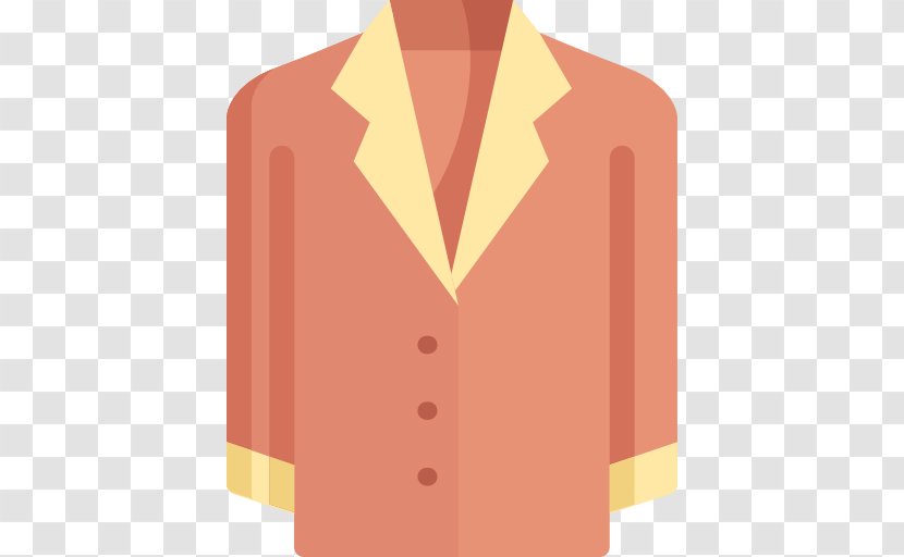 Sleeve Jacket Shoulder Product Outerwear - Peach - Orange Transparent PNG