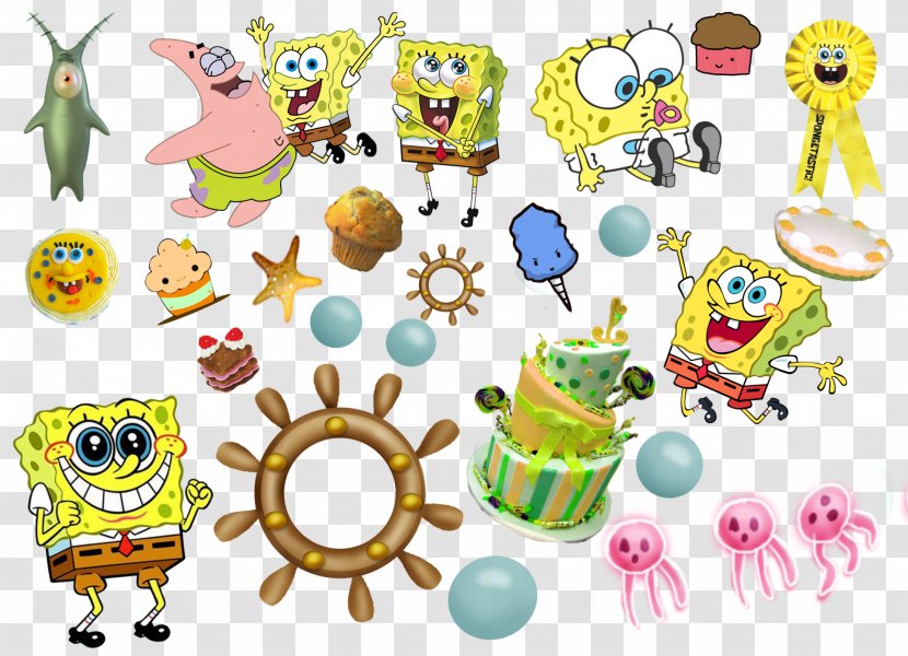 Clip Art Illustration Deep Spongebob Fun For Kids Toys Center Cartoon - White - Bibs Transparent PNG