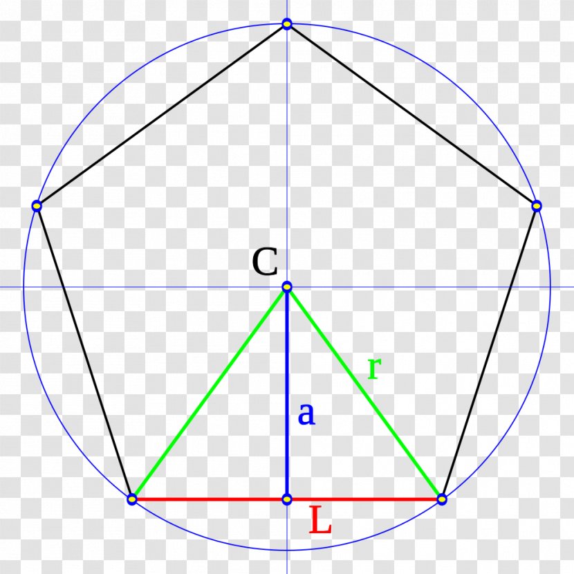 Regular Polygon Triangle Area - 1000 Transparent PNG