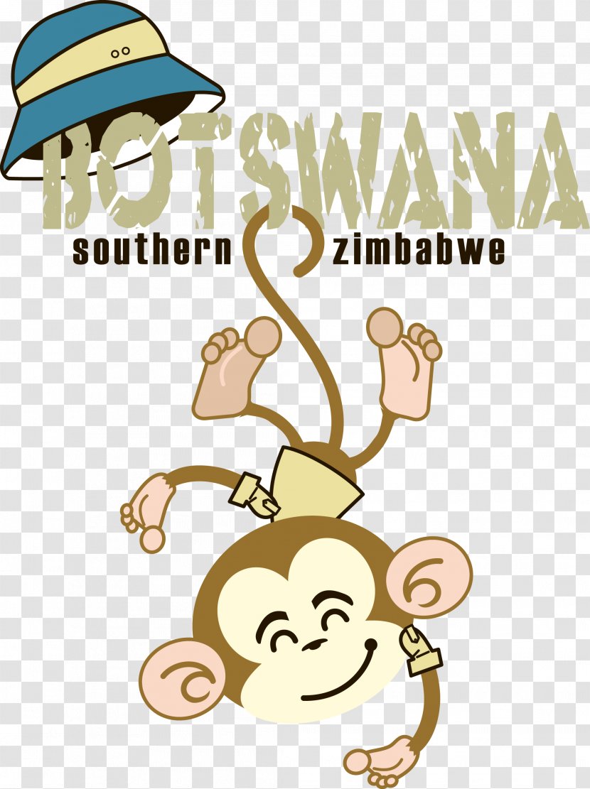 Cartoon Clip Art - Text - Happy Monkey Transparent PNG