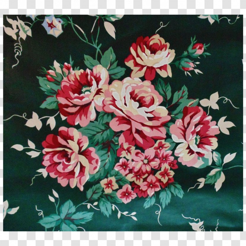 Flower Textile Chintz Floral Design Garden - Stain - Vintage Background Transparent PNG