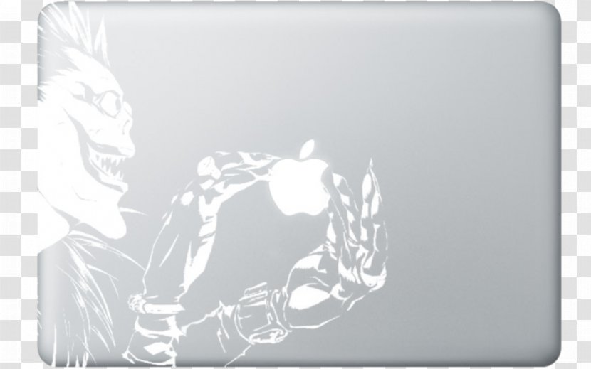 MacBook Macnote Studio Seri Kembangan Decal Ryuk - Black And White - Macbook Transparent PNG